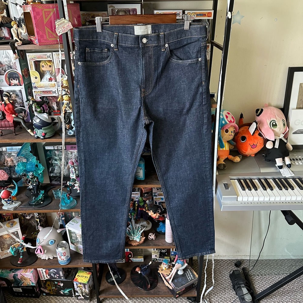 Everlane Indigo Blue Straight Selvege Jeans Men’s Size 36
